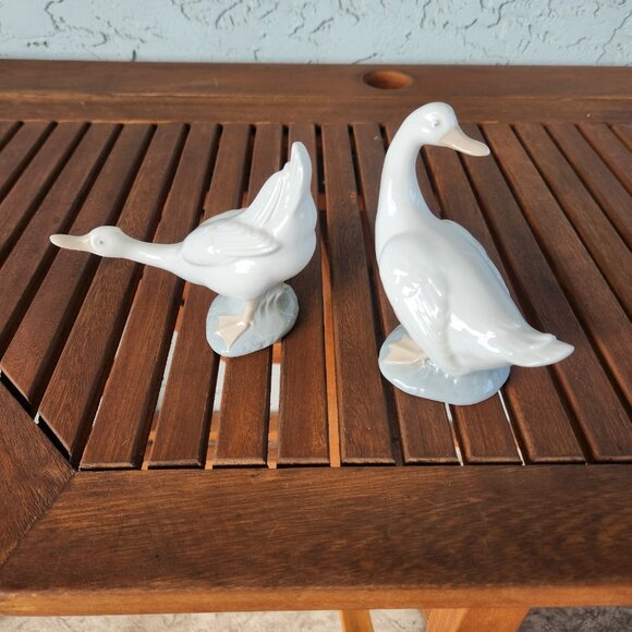 Vintage Nao by Lladro Porcelain Geese Figurines Pair Handmade in Spain - Picture 4 of 9
